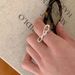 Small Niche Minimalist Line Knot Women's Fashion Sense, High-end, Versatile, Open Mouth Design, Index Finger Ring, Hand_ipsvogv.com