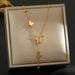 French Style Light Luxury Butterfly Tassel Titanium Steel Necklace For Women, Gentle And Versatile, High-end Gold Lock_ipsvogv.com