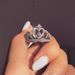 Classic Micro Inlaid Diamond Crown White Gold Rose Gold Ring_ipsvogv.com