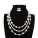 Fashion Texture Personality Exaggerated Multi Layer Pearl Set Banquet Necklace_ipsvogv.com