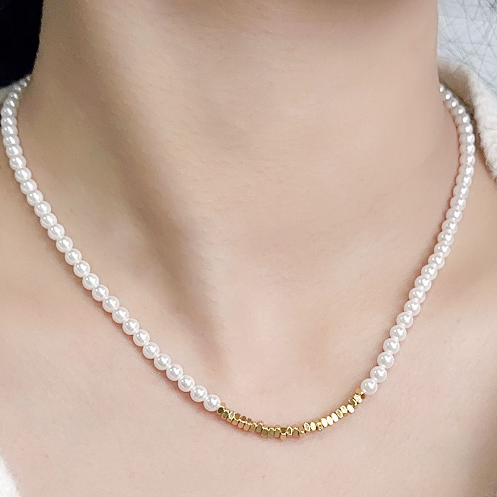 of Shijia Bead Necklace, Niche Design, Fashionable Jewelry, Exquisite Silver Pieces, Versatile Sweater Chain, Simple Col_ipsvogv.com