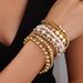 Bohemian Style Women's Multi Layer Beaded Bracelet Set Personalized Copper Beads Pearl Design Niche Stacking Bracelet_ipsvogv.com