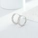 S Pure Silver Temperament Fashionable Stone Inlaid Ear Buckle Simple Casual Style Versatile Trendy Earrings_ipsvogv.com