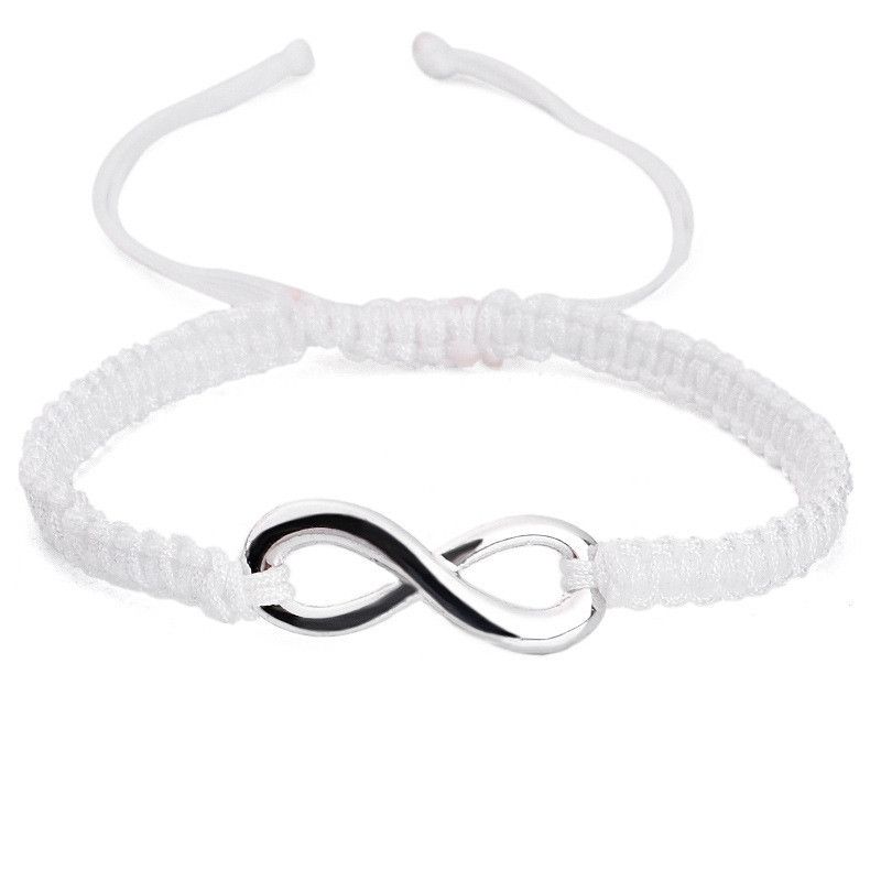 Unisex Simple Alloy 8 figure Infinite Braid adjustable bracelet Friendship Couple bracelet rope_ipsvogv.com