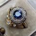 Sanjie Women's Couple Instagram Internet Celebrity Zircon Creative Flower Shaped Pair Ring_ipsvogv.com