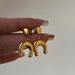 Fashionable Niche INS Titanium Steel Vintage Geometric Niche Horseshoe Earrings_ipsvogv.com