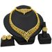 Supply Middle Eastern bride gold necklace ring earrings bracelet four-piece set Indian women's jewelry set wholesale_ipsvogv.com
