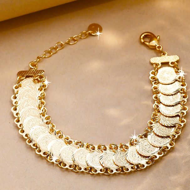 Coin bracelet K new gold women's jewelry accessories party gift Dubai luxury bracelet_ipsvogv.com