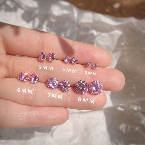 Hot Selg,Simple Fashion Versatile White Rhie Sier Antiallergic Needle Mini Aare Dia Earrings,Zirconia Earrings For Men_ipsvogv.com