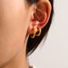 Unisex INS Simple Geometric Metal Earrings Niche Design Popular All Match Round Stainless Steel Earrings For Women_ipsvogv.com