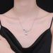 New Ribbon Knot Clavicle Chain Bowknot Tassel Zircon Necklace Light Luxury High-end Design Gift_ipsvogv.com