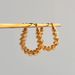 Spot Fashionable Niche Ins18k Gold Plated Titanium Steel Wave Horn Spring Earrings_ipsvogv.com