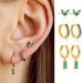 Women’s Jewelry Set Fashion Simple Temperament, Versatile Personality High End Stacking Zirconium Inlaid Earrings Three Piece Set_ipsvogv.com