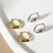 Ear Buckle Sterling Silver Horseshoe Buckle Striped Earrings Niche Minimalist Versatile Retro Elegant Jewelry Korean Women's High-end_ipsvogv.com