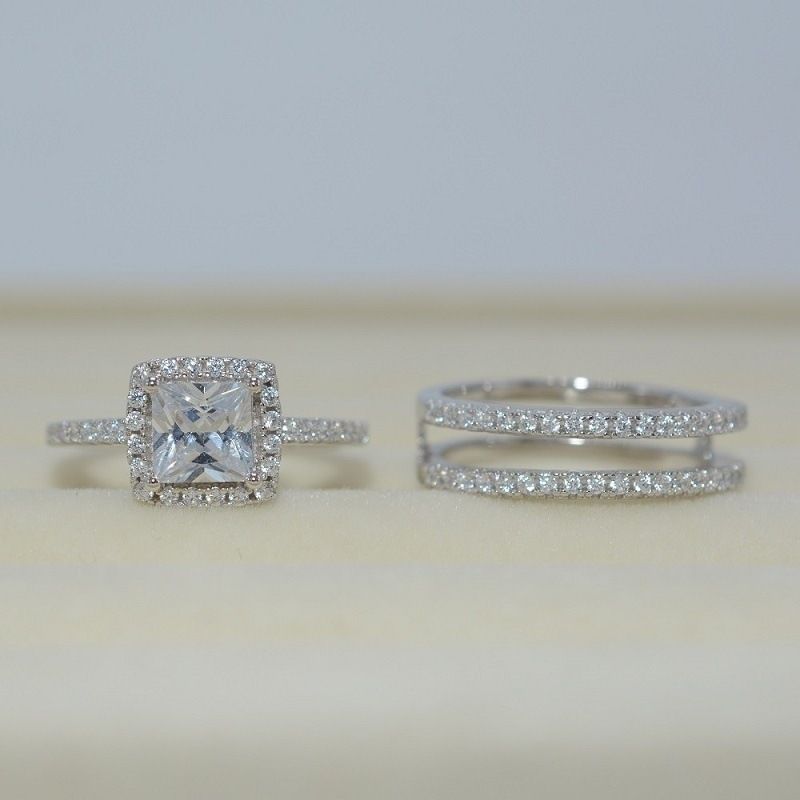 Diamond Zircon Ring Creative Engagement Set Hand Jewelry_ipsvogv.com
