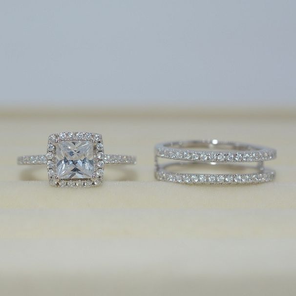 Diamond Zircon Ring Creative Engagement Set Hand Jewelry_ipsvogv.com