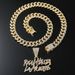 INS Hip Hop Alloy Necklace Exaggerated Full Diamond Letter Pendant Personalized Trendy Brand Accessories_ipsvogv.com