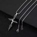 Cross Necklace With Ring, Titanium Steel, No Fading, Simple, Trendy, Hip Hop, Versatile, Autumn And Winter, Long Sweater Chain_ipsvogv.com