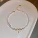 Bangle Gold Color Rhinestone Bow Adjustable Pearl Bracelet For Women Bridal Wedding Fine 2022 New Designer Jewelry Party_ipsvogv.com