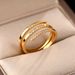 Korean Version Of Multi-layer Interwoven Diamond Inlaid Ring For Women, Exquisite, Simple And Cool Design, Geometric_ipsvogv.com