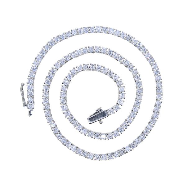 Fashion Basic 3mm Zircon Necklace Hip Hop Tennis Chain Trend_ipsvogv.com