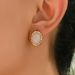 2024 New Korean Edition Women's Geometric Earrin, niche, inlaid with glass earrin, versatile and forest style_ipsvogv.com