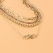 Retro Gold Box Chain Necklace Personalized Digital Pendant Diamond Claw Chain Multi Layer Necklace_ipsvogv.com