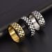 Men's Jewelry Trendy Stainless Steel Black And White Chessboard Rotatable Ring Fashionable Titanium Steel Ring Jewelry_ipsvogv.com