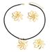 New Fashion Women's Earnail Index Finger Ring Set Hip Hop Rotating Flower Necklace Versatile Jewelry_ipsvogv.com