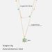 Double Layer Turquoise Pendant Necklace - Gold Plated O-Shaped Stainless Steel Chain For Women_ipsvogv.com