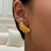 Spot Real Gold Electroplated Titanium Steel Pea Pod OOTD Gold And Silver All Match Earrings_ipsvogv.com
