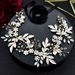 Bride Hand Woven Belt Floral Rhinestone Leaf Waist Chain Wedding Dress Accessories Waist Seal_ipsvogv.com
