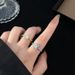 【 Real Gold Electroplating 】 Elegant And Advanced Zircon Super Sparkling Ring With Adjustable Opening For Women, Simple_ipsvogv.com