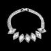 Bridal Zircon Silver Jewelry Set - Necklace & Earrings (Wedding Collection, Elegant Bride Gift)_ipsvogv.com
