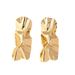 Jewelry Wrinkled Metal Irregular Exaggerated Minimalist Style High-end Earrings_ipsvogv.com