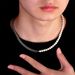 Natural Pearl Stainless Steel Cuban Chain Splicing Simple Temperament Star Same Style Versatile Necklace_ipsvogv.com