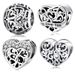 Women's Jewelry MAGIC CHARMS S925 Sterling Silver Hollow Plain Silver Beaded Love Heart Shaped String Bracelet Diy Accessories Beads_ipsvogv.com