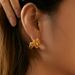 French irregular earrings silver needle hypoallergenic personality C shaped trendy earrings geometric line design K gold plated_ipsvogv.com