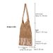 New Hollowed Out Handmade Woven Bag, Grid Tassel Single Shoulder Beach Bag, Trendy Women's Forest Woven Bag_ipsvogv.com