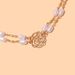 European And American Niche Cross Border Jewelry Retro Internet Celebrity Style Special Shaped Pearl Alloy Flower Necklace Female 21040_ipsvogv.com