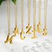 Fashion All Match Plated 26 English Letters Necklace Simple High End Clavicle Chain Pendant_ipsvogv.com