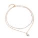 Korean Version Of New Instagram Style Minimalist And Fashionable Alloy Material Gold Necklace Short 2-layer Collarbone_ipsvogv.com