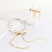 Korean Fashion Simple Pearl Metal Ribbon Bowknot Necklace Clavicle Chain NK24710_ipsvogv.com