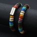 Women's Jewelry Stainless Steel Chain Colored Volcanic Stone Bracelet Jewelry Handmade High Grade Titanium Steel Jewelry_ipsvogv.com