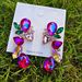 Trendy design teardrop shaped gem earrings Luxury colorful super flash glass diamond earrings new_ipsvogv.com