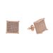Unisex Jewelry Fashion Classic Square Full Diamond Hip Hop Earrings_ipsvogv.com