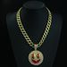 Hip Hop New Product Full Diamond Smiling Face USD Alloy Pendant Personalized Men's Cuban Chain Rock Bounce Di Necklace_ipsvogv.com