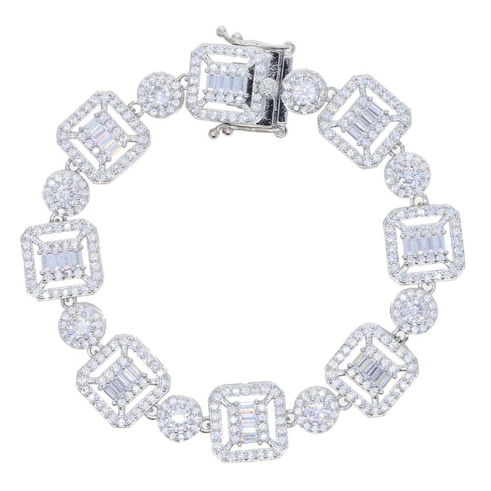 Men's Jewelry 13mm Square Zircon Bracelet Personality Exquisite Trendy Inlaid Zircon Hip Hop Bracelet_ipsvogv.com