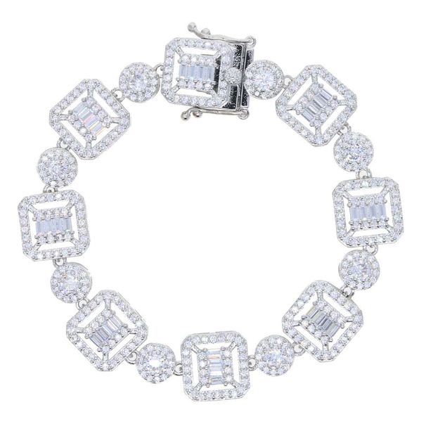 Men's Jewelry 13mm Square Zircon Bracelet Personality Exquisite Trendy Inlaid Zircon Hip Hop Bracelet_ipsvogv.com