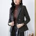 Women's Clothing loose all-match elegant Plaid casual slimming suit top_ipsvogv.com